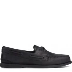 Sperry Men's Authentic Original Leather Boat Shoe In Black