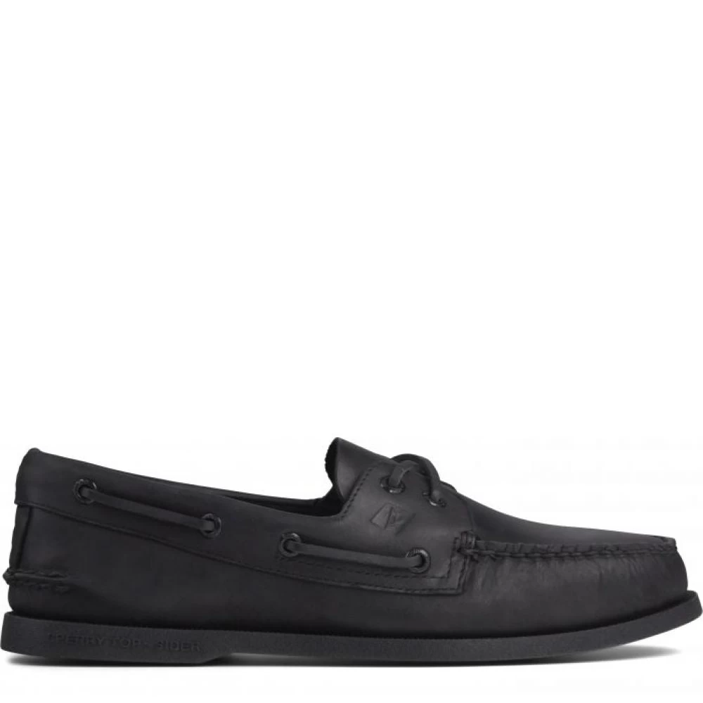 Sperry Men's Authentic Original Leather Boat Shoe In Black 3 Sperry Men's Authentic Original Leather Boat Shoe In Black