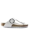 Birkenstock Women's Big Buckle Gizeh Leather In White 2 Birkenstock Women's Big Buckle Gizeh Leather In White -Chic Shoe Specialty Store 1018885 1 1100x