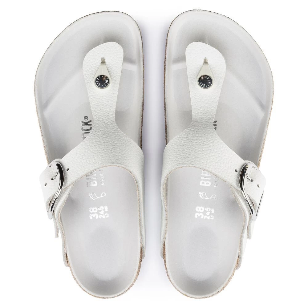 Birkenstock Women's Big Buckle Gizeh Leather In White 6 Birkenstock Women's Big Buckle Gizeh Leather In White - Image 4