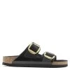 Birkenstock Women's Big Buckle Arizona Natural Leather Patent In High Shine Black -Chic Shoe Specialty Store 1021476 1 1100x