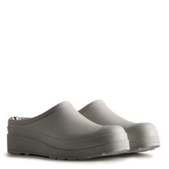 Hunter Women's Play Clogs In Zinc Grey -Chic Shoe Specialty Store 1054 2 1100x
