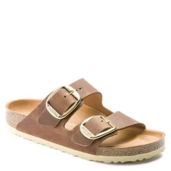 Birkenstock Women's Arizona Big Buckle Oiled Leather In Cognac (Narrow Width) -Chic Shoe Specialty Store 1 0 1011073 2 1100x