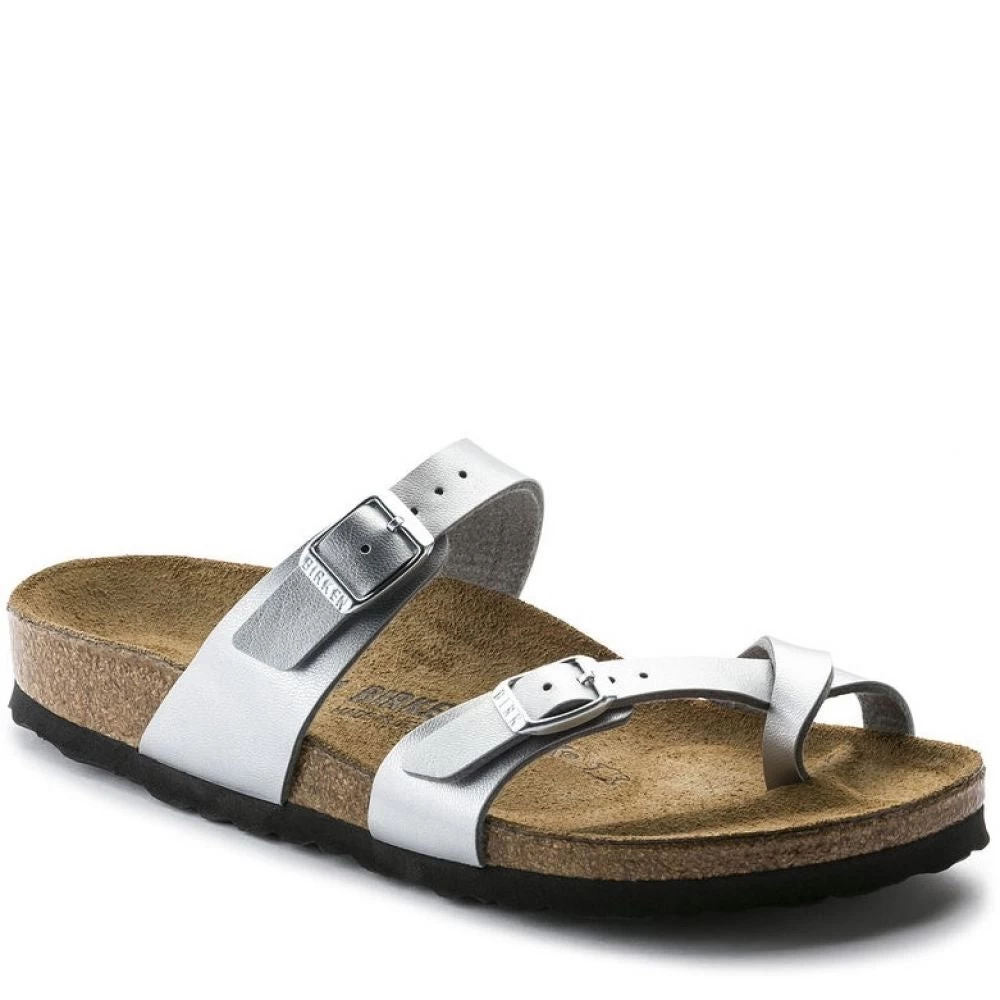 Birkenstock Mayari Birko-Flor In Silver 4 Birkenstock Mayari Birko-Flor In Silver - Image 2