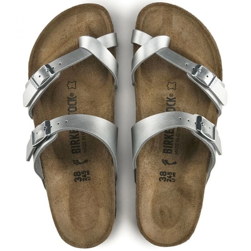 Birkenstock Mayari Birko-Flor In Silver 6 Birkenstock Mayari Birko-Flor In Silver - Image 4