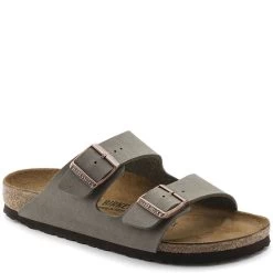Birkenstock Arizona Birkibuc In Stone (Narrow Width) -Chic Shoe Specialty Store 1 5 151213 1100x