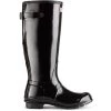 Hunter Women's Original Back Adjustable Gloss Rain Boots In Black -Chic Shoe Specialty Store 1 7 179 hunt tall adjustable gloss black 2 1100x