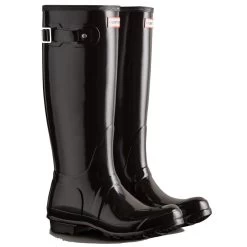 Hunter Women's Original Tall Gloss Rain Boots In Black 7 Hunter Women's Original Tall Gloss Rain Boots In Black -Chic Shoe Specialty Store 20220114165608 prod aw21 org wft1000rgl blk 2 1100x