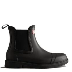Hunter Women's Commando Chelsea Boots In Black