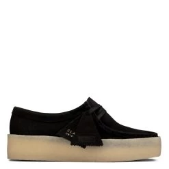 Clarks Women's Wallabee Cup In Black Nubuck