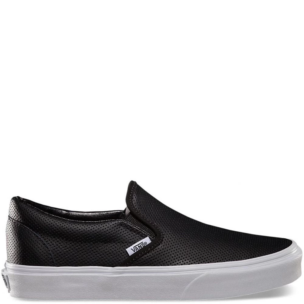 Vans Perf Leather Slip-On In Black 3 Vans Perf Leather Slip-On In Black