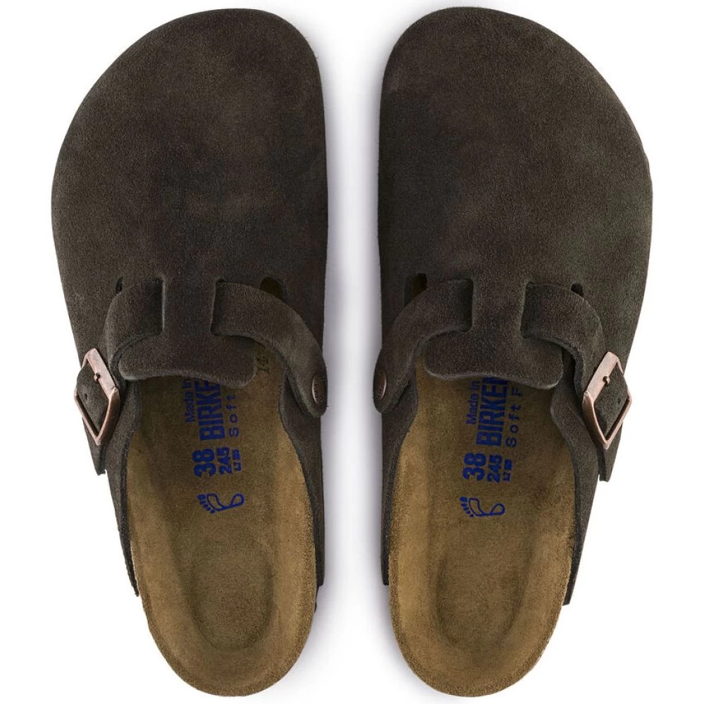 Birkenstock Men's Boston Softbed Suede Leather In Mocha 5 Birkenstock Men's Boston Softbed Suede Leather In Mocha - Image 3