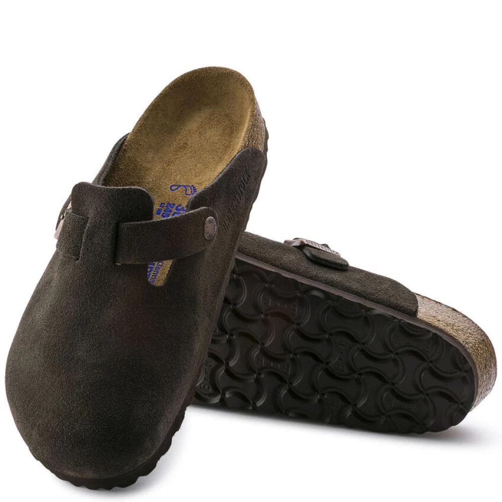 Birkenstock Men's Boston Softbed Suede Leather In Mocha 6 Birkenstock Men's Boston Softbed Suede Leather In Mocha - Image 4