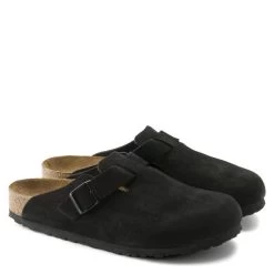 Birkenstock Boston Softbed Suede Leather In Black 7 Birkenstock Boston Softbed Suede Leather In Black -Chic Shoe Specialty Store 660471 2 1100x