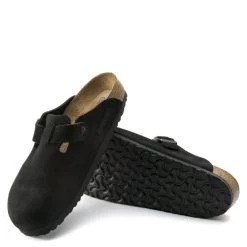 Birkenstock Boston Softbed Suede Leather In Black 9 Birkenstock Boston Softbed Suede Leather In Black -Chic Shoe Specialty Store 660471 4 1100x