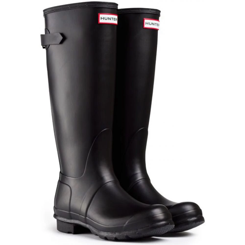Hunter Women's Original Back Adjustable Rain Boots In Black 4 Hunter Women's Original Back Adjustable Rain Boots In Black - Image 2