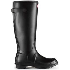 Hunter Women's Original Back Adjustable Rain Boots In Black