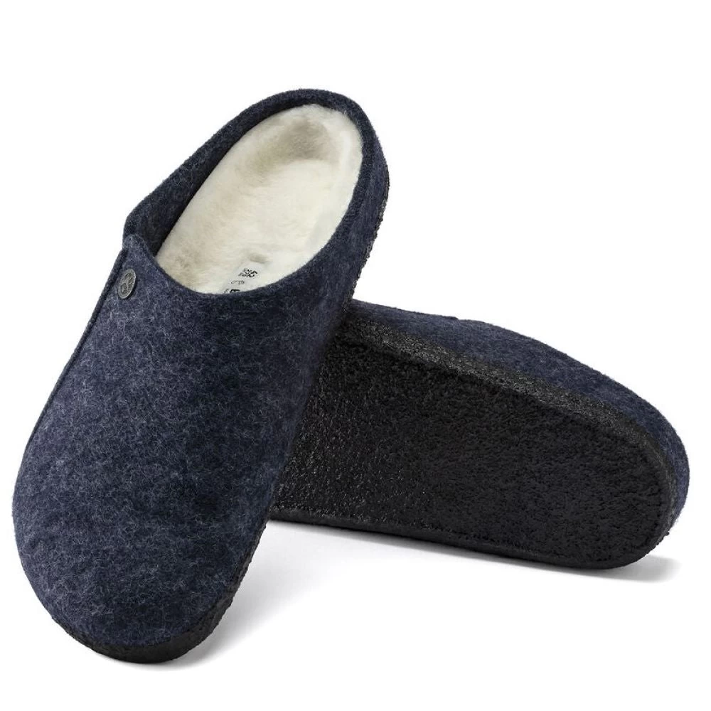 Birkenstock Men's Zermatt Shearling Wool Felt In Dark Blue 6 Birkenstock Men's Zermatt Shearling Wool Felt In Dark Blue - Image 4
