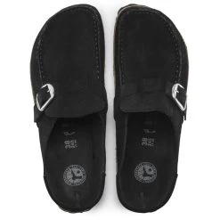 Birkenstock Buckley Suede Leather In Black (Narrow Width) -Chic Shoe Specialty Store BI 1017826 2073 4 1100x