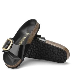 Birkenstock Women's Madrid Big Buckle Oiled Leather In High Shine Black (Narrow Width) 9 Birkenstock Women's Madrid Big Buckle Oiled Leather In High Shine Black (Narrow Width) -Chic Shoe Specialty Store BI 1022650 518 4 1100x