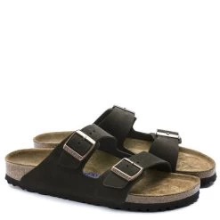 Birkenstock Women's Arizona Softbed Leather In Mocha (Narrow Width) -Chic Shoe Specialty Store BI 951313 2078 2 1100x