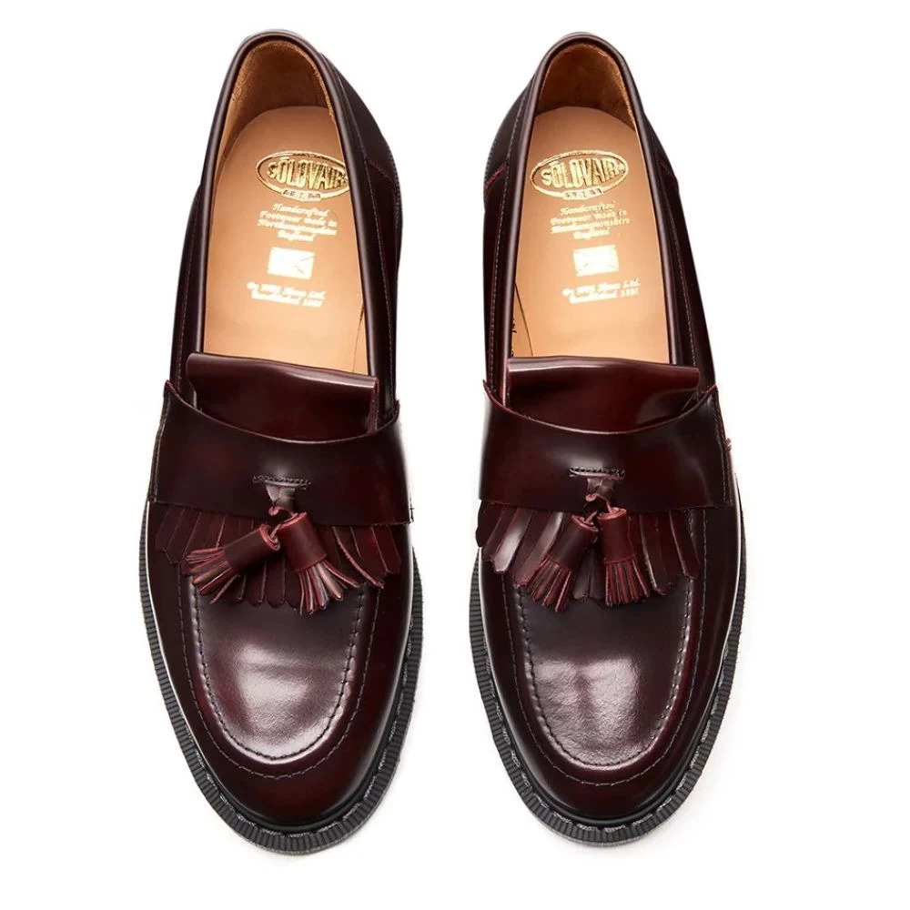 Solovair Tassel Loafer In Burgundy Rub-Off 6 Solovair Tassel Loafer In Burgundy Rub-Off - Image 4
