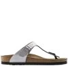 Birkenstock Gizeh Birko-Flor In Silver -Chic Shoe Specialty Store b i birkenstock gizeh birk flor silver 43853 1 1100x