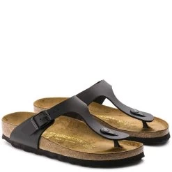 Birkenstock Gizeh Birko-Flor In Black -Chic Shoe Specialty Store b i birkenstock gizeh birko flor black 43693 3 1100x