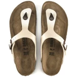 Birkenstock Gizeh Birko-Flor Graceful In Pearl -Chic Shoe Specialty Store b i birkenstock gizeh graceful pearl white 943873 4 1100x