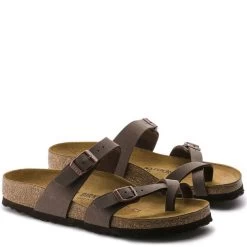 Birkenstock Mayari Birko-Flor Nubuck In Mocha -Chic Shoe Specialty Store b i birkenstock mayari birko flor nubuck mocha 71063 3 1100x