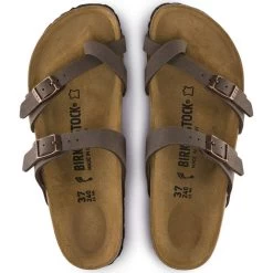 Birkenstock Mayari Birko-Flor Nubuck In Mocha -Chic Shoe Specialty Store b i birkenstock mayari birko flor nubuck mocha 71063 4 1100x