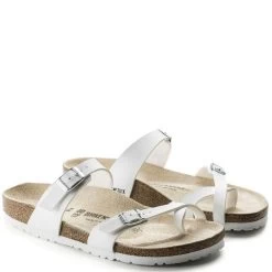 Birkenstock Mayari Birko-Flor In White -Chic Shoe Specialty Store b i birkenstock mayari birko flor white 710531 3 1100x