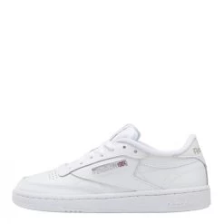 Reebok Women's Club C 85 In White/Sheer Grey -Chic Shoe Specialty Store bs7685 ftw photo left side lateral white 1100x