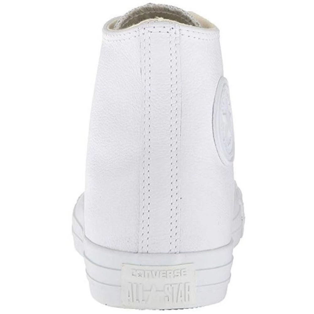 Converse Chuck Taylor All Star Mono Leather High Top In White Monochrome 5 Converse Chuck Taylor All Star Mono Leather High Top In White Monochrome - Image 3