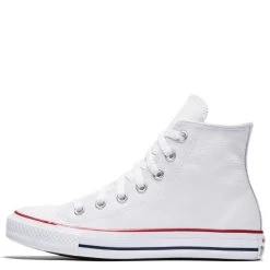 Converse Chuck Taylor All Star Leather High Top In Optic White -Chic Shoe Specialty Store c o converse chuck taylor all star leather high top black 132169c 3 1 1100x