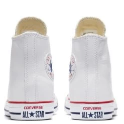 Converse Chuck Taylor All Star Leather High Top In Optic White -Chic Shoe Specialty Store c o converse chuck taylor all star leather high top black 132169c 5 1100x