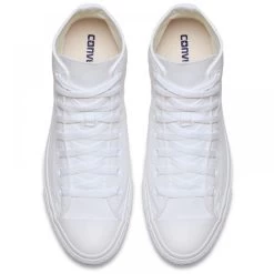Converse Chuck Taylor All Star Mono Canvas High Top In White Monochrome -Chic Shoe Specialty Store c o converse chuck taylor all star monochrome high top white 1u646 4 1100x