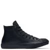 Converse Chuck Taylor All Star Mono Leather High Top In Black Monochrome