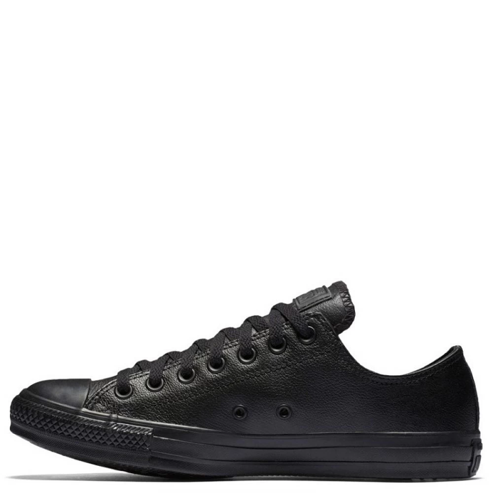 Converse Chuck Taylor All Star Mono Leather Low Top In Black Monochrome 3 Converse Chuck Taylor All Star Mono Leather Low Top In Black Monochrome - Image 2