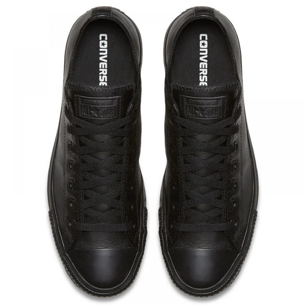 Converse Chuck Taylor All Star Mono Leather Low Top In Black Monochrome 5 Converse Chuck Taylor All Star Mono Leather Low Top In Black Monochrome - Image 4