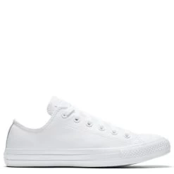 Converse Chuck Taylor All Star Mono Leather Low Top In White Monochrome