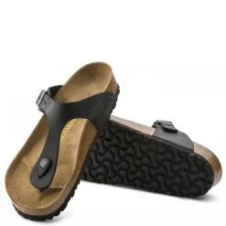 Birkenstock Women's Gizeh Oiled Leather In Black -Chic Shoe Specialty Store g i gizeh 845251 2 1100x