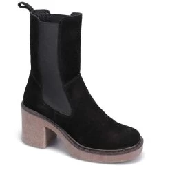 Bueno Women's Hart Heeled Chelsea Boot In Black