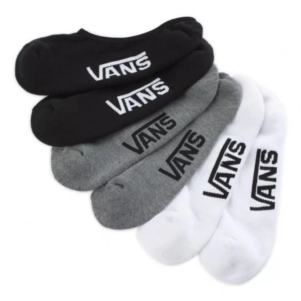 Vans Assorted Classic Super No Show Sock In Multi (Large) 3 Vans Assorted Classic Super No Show Sock In Multi (Large)
