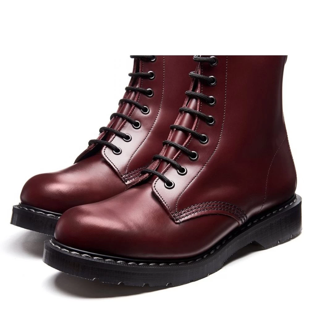 Solovair 8 Eye Derby Boot In Oxblood Hi-Shine 5 Solovair 8 Eye Derby Boot In Oxblood Hi-Shine - Image 3