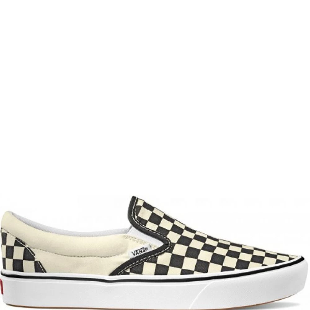 Vans ComfyCush Slip-On In Checkerboard/White 3 Vans ComfyCush Slip-On In Checkerboard/White