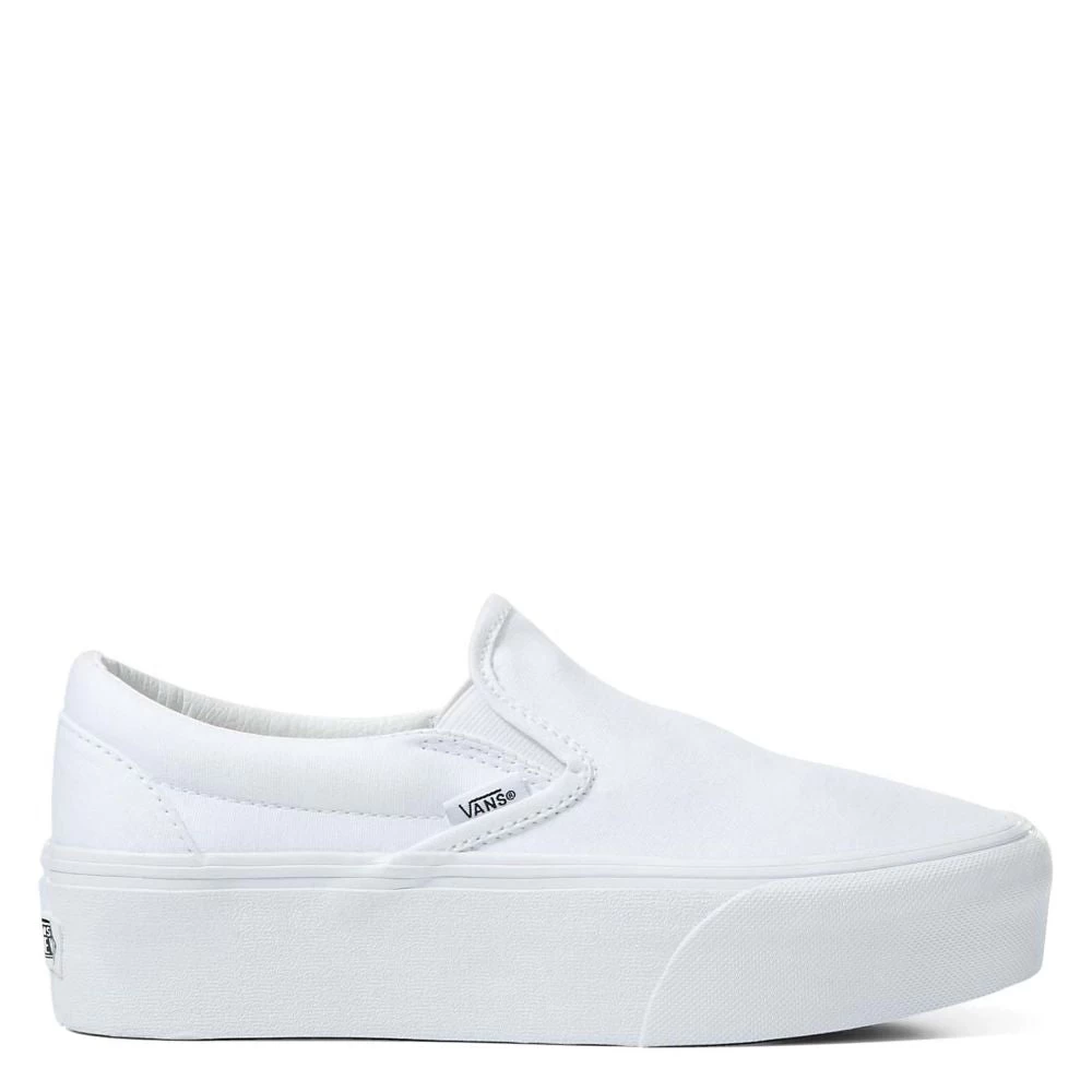 Vans Women's Classic Slip-On Stackform In White/White 3 Vans Women's Classic Slip-On Stackform In White/White